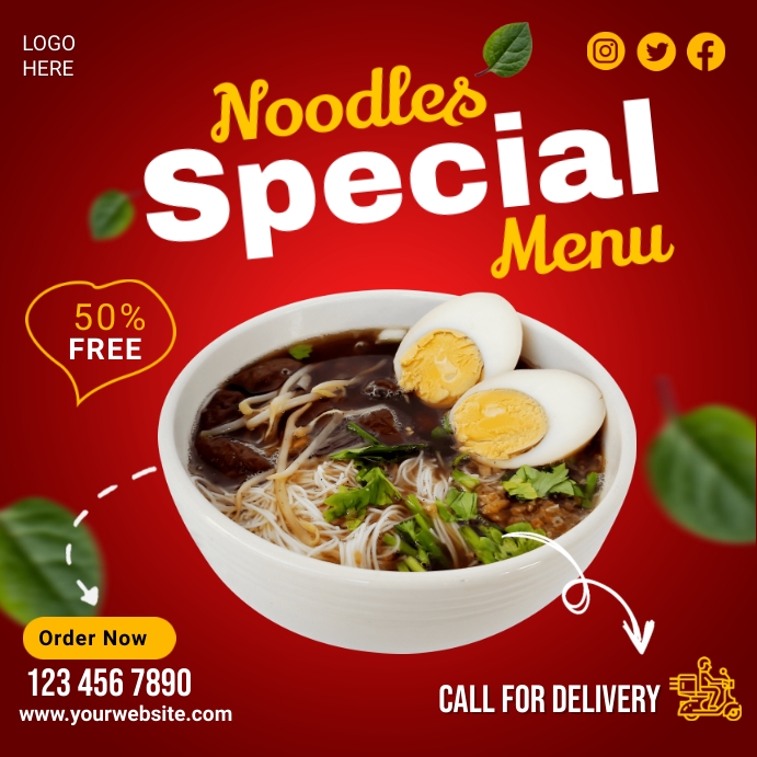 Noodles Special Menu Template PosterMyWall