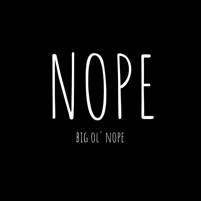 Nope โพสต์บน Instagram template