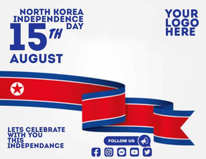 North Korea Independence day Flyer (US Letter) template