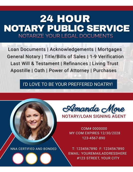Notary Public Flyer Template PosterMyWall