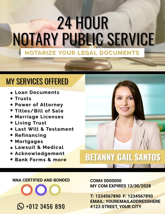 Notary Public Flyer Template PosterMyWall