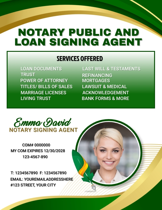 Notary Service Flyer template