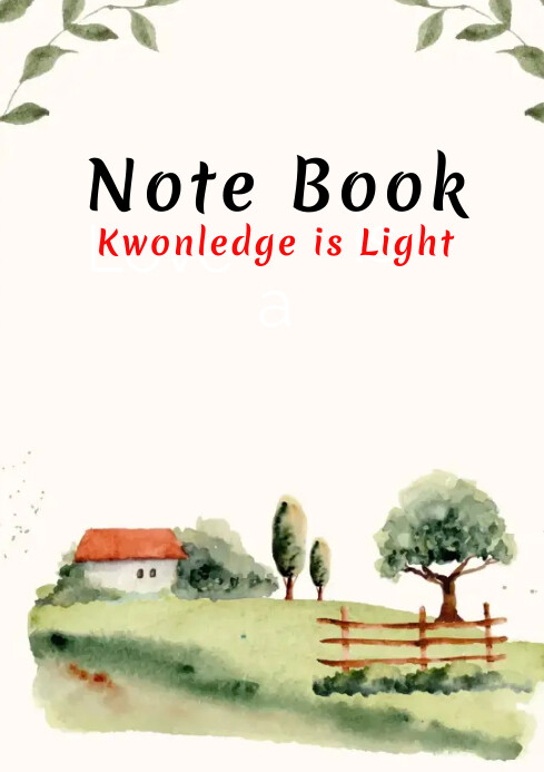 Lesson Note Book Cover Plantilla de Note book cover | PosterMyWall