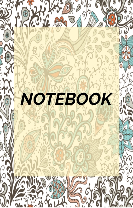 Notebook Cover Template PosterMyWall
