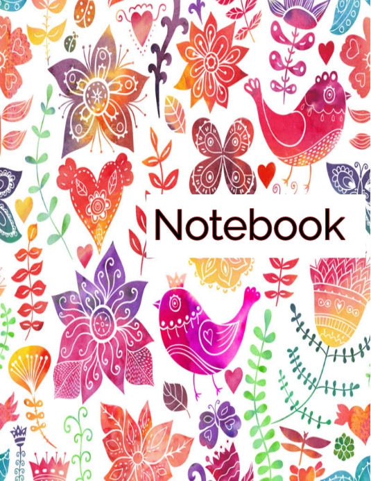 Notebook Cover Template PosterMyWall