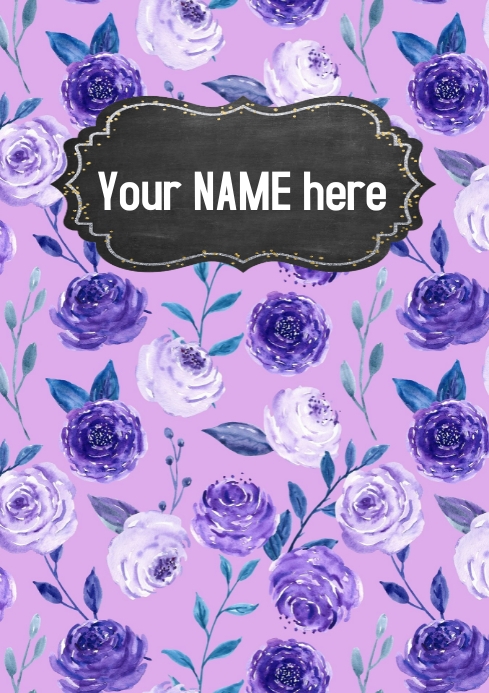 Notebook Cover Template PosterMyWall