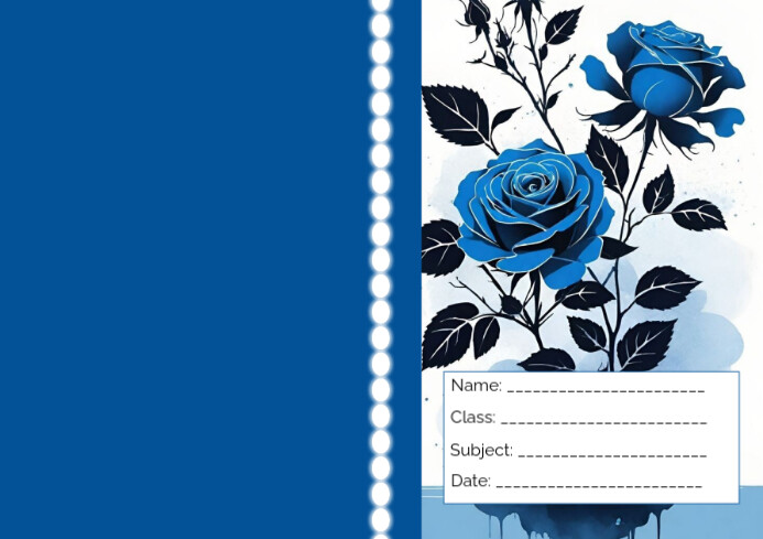 Notebook cover A4 template