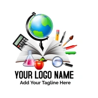 Notebook Graphy, School Supplies, School Supplies, School Bus Logo template