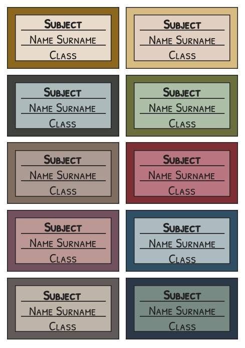 Notebook Label for high School Stickers Templ Template | PosterMyWall