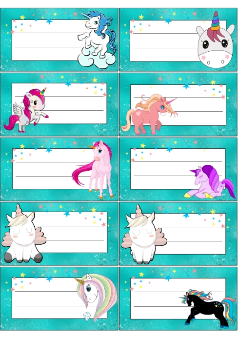 Notebook Labels Stickers Girls Unicorn Template 47% OFF Notebook Labels Stickers Girls Unicorn Template 47% OFF