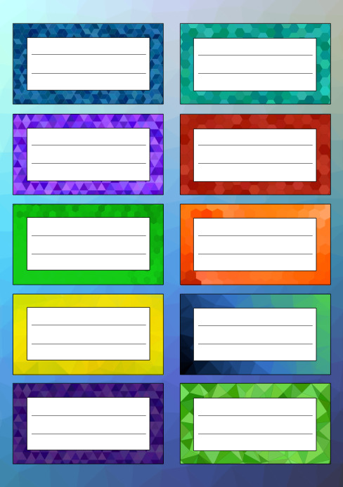 Notebook Labels Stickers Printable Boys Template | PosterMyWall