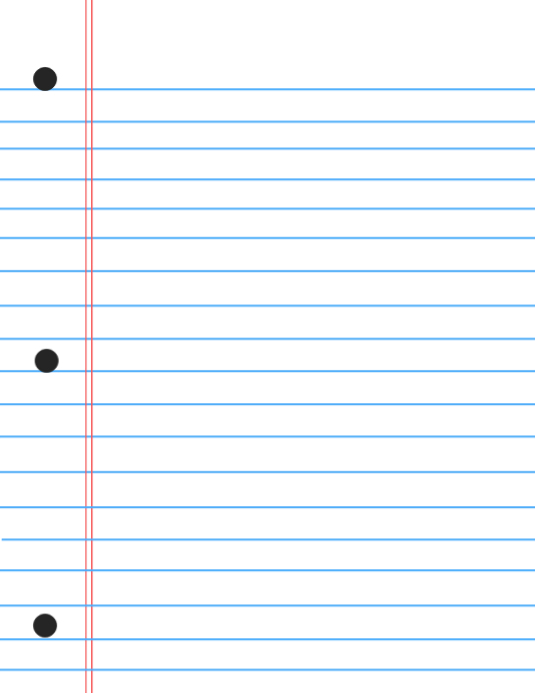 Notebook Paper Background Volante (Carta US) template