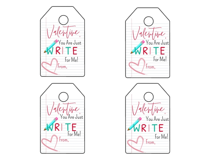 Notebook Paper Valentines Card School Cards Ulotka (US Letter) template