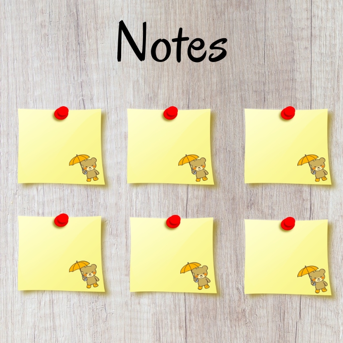 Notes สี่เหลี่ยมจัตุรัส (1:1) template