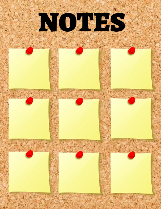 NOTES Ulotka (US Letter) template