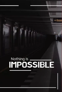 Nothing is impossible Banner 4' × 6' template