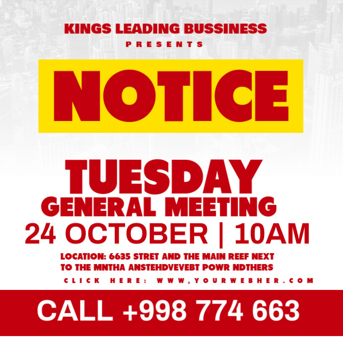 notice Template | PosterMyWall