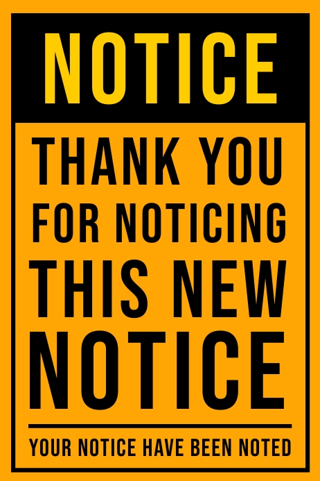 NOTICE Template | PosterMyWall
