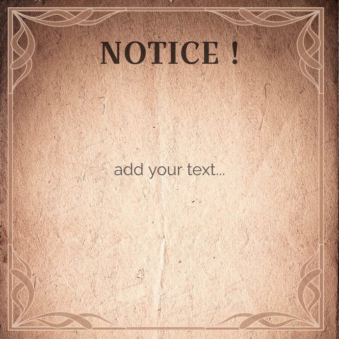 Notice Template | PosterMyWall