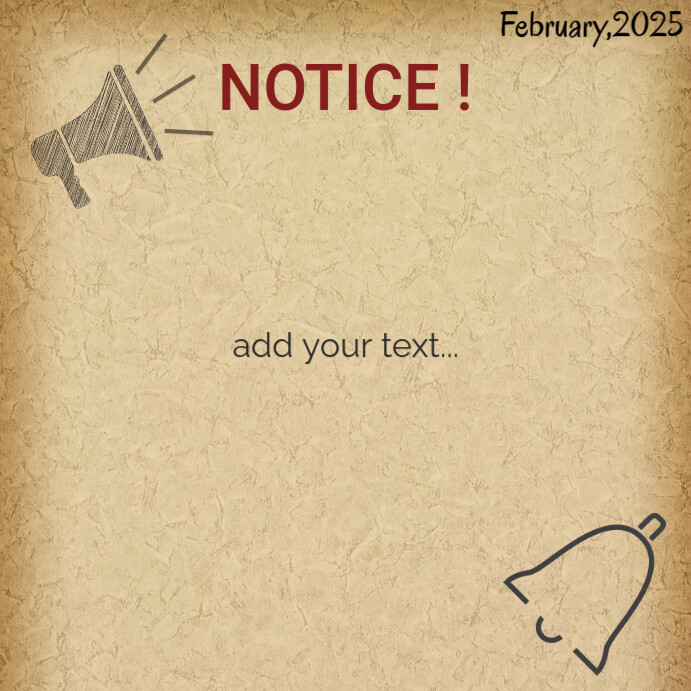 Virtual Notice Design Notice Template | PosterMyWall