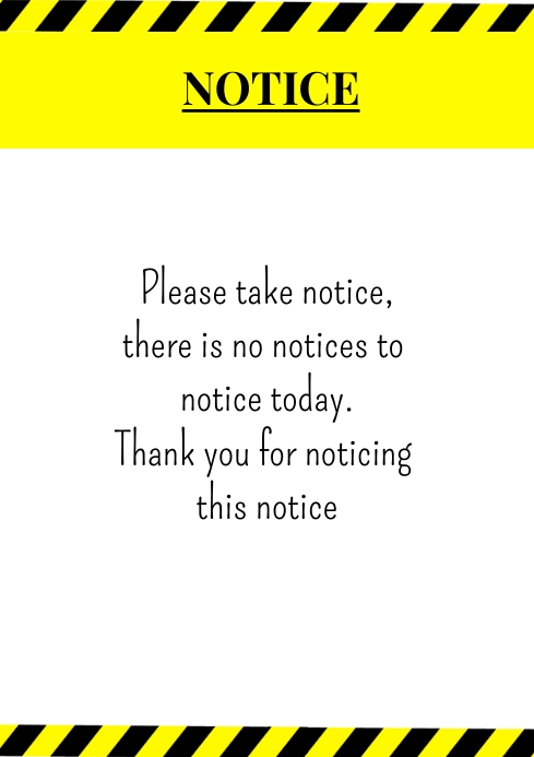 Notice Template | PosterMyWall