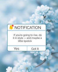 notification quote  message template Instagram Portrait
