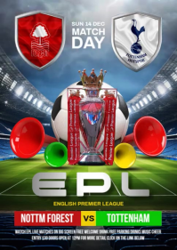 Nottingham Forest vs Tottenham A6 template
