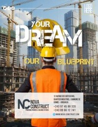 Nova Construction Flyer Volante (Carta US) template