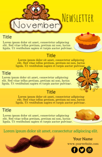 Orange Custom Branded Newsletter Page Template | PosterMyWall