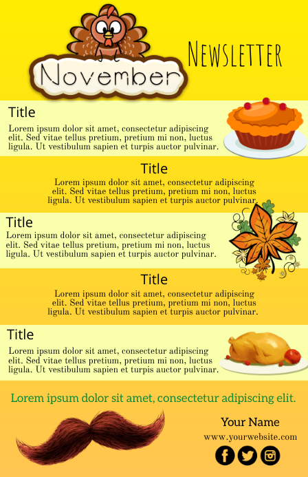 November, Newsletter Template | PosterMyWall