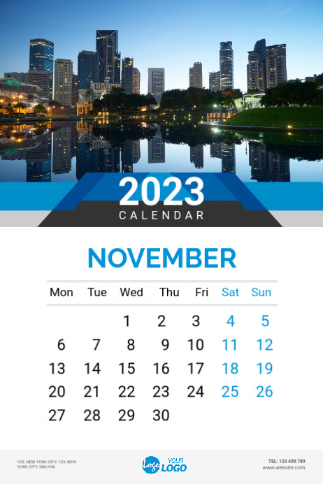 November 2023 Calendar Design Template | PosterMyWall November 2023 Calendar Design Template | PosterMyWall