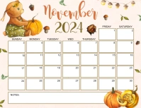 November 2024 Calendar Flyer (US Letter) template
