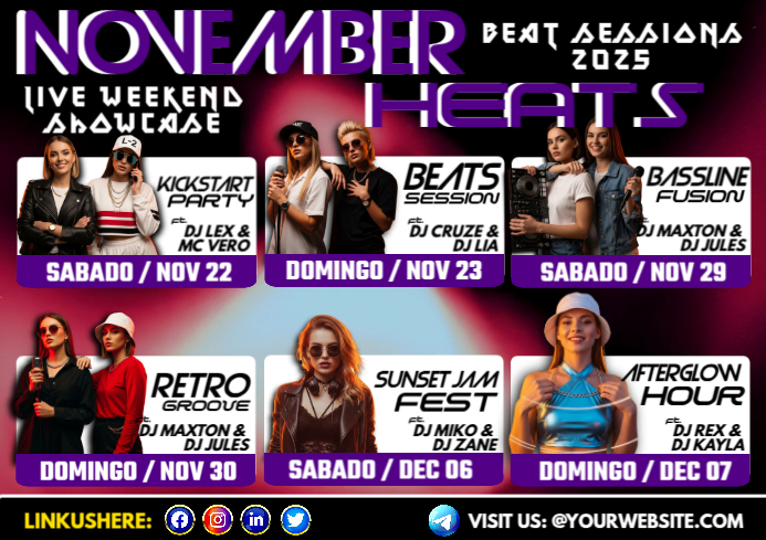 Plantilla de November Beat Sessions Showcase | PosterMyWall