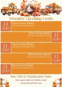 November Calendar by Paula A6 template