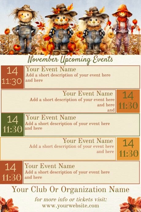 November Calendar by Paula Poster template