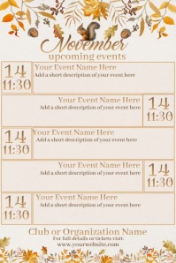 November Calendar by Paula Template | PosterMyWall