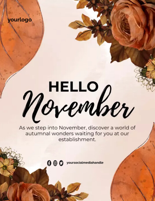 November Flyer Template PosterMyWall