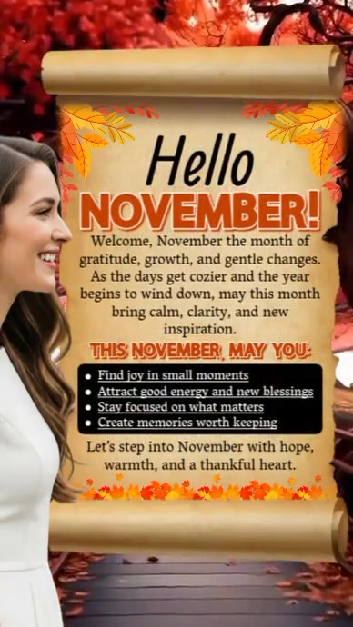 November Greetings Ads Template | PosterMyWall