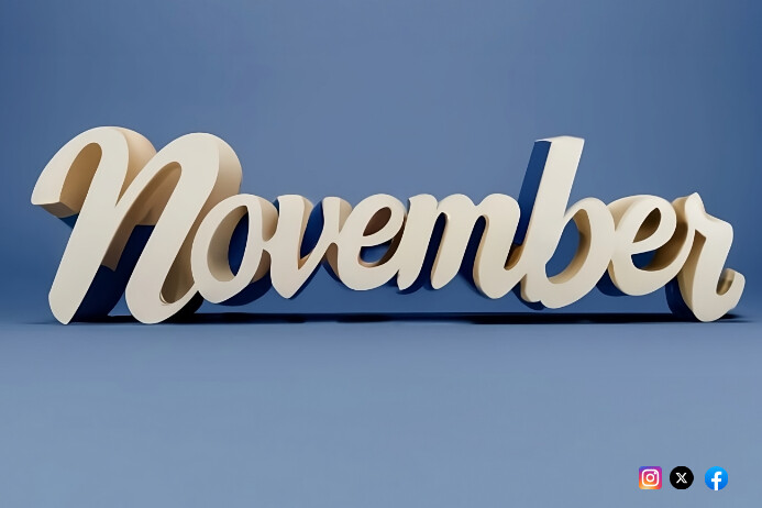 November is (1) Banner 4' × 6' template