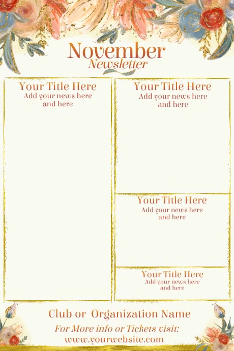 November Newsletter Template | PosterMyWall