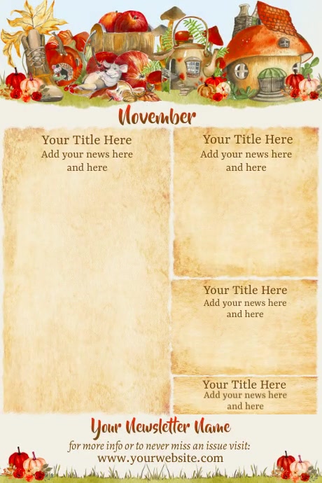 November Newsletter by Paula Poster template
