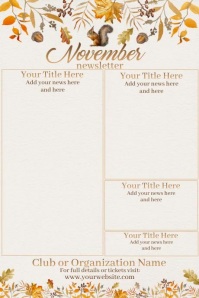 November newsletter template | PosterMyWall