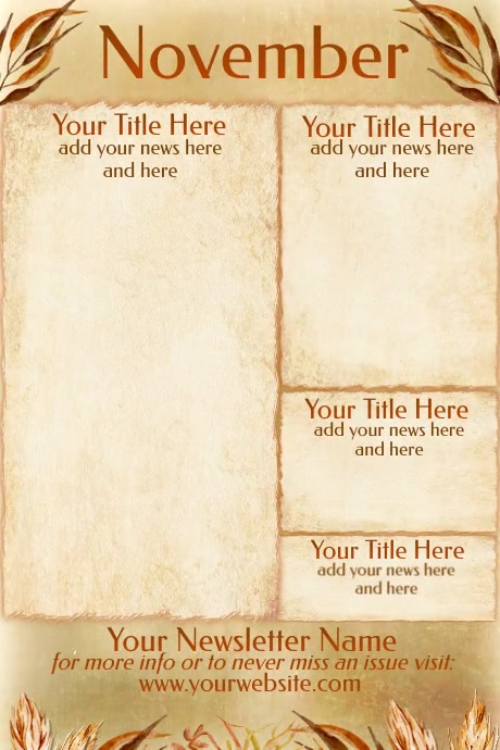 November Newsletter by Paula Poster template