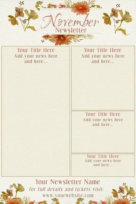 November Newsletter Template | PosterMyWall