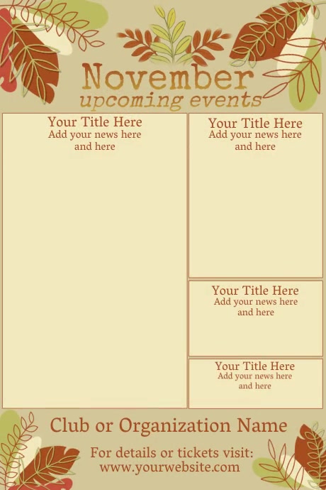 November Newsletter Template | PosterMyWall