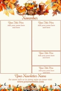 November Newsletter by Paula Póster template