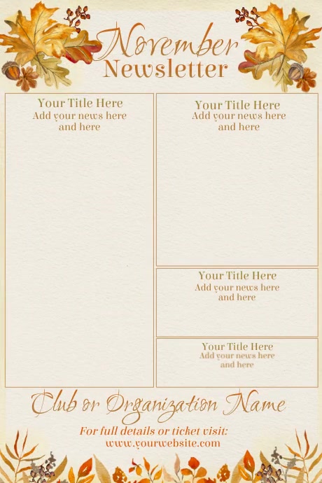 November Newsletter Template | PosterMyWall