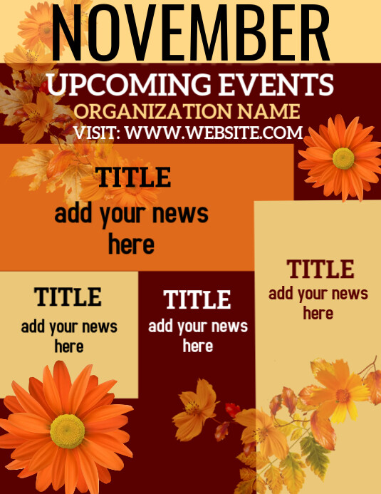 November newsletter template Løbeseddel (US Letter)