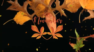 Black November Welcome วิดีโอหน้าปก Facebook Template