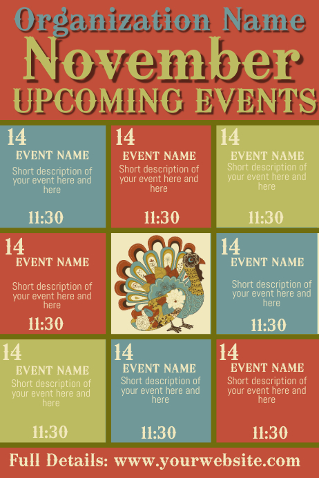 November Upcoming Events Template PosterMyWall november-upcoming-events-template-postermywall